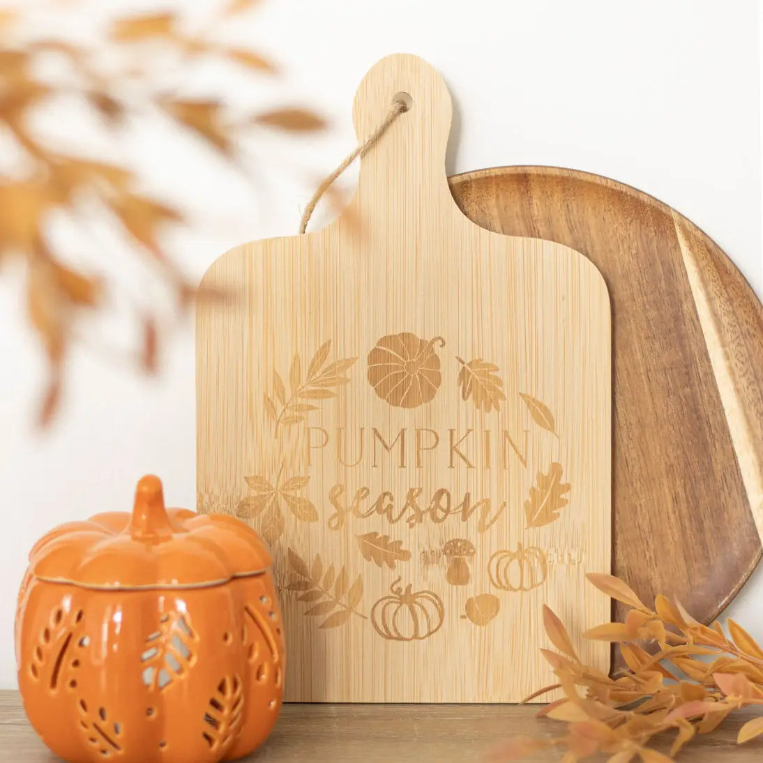 Pumpkin Season Wooden Serving Board