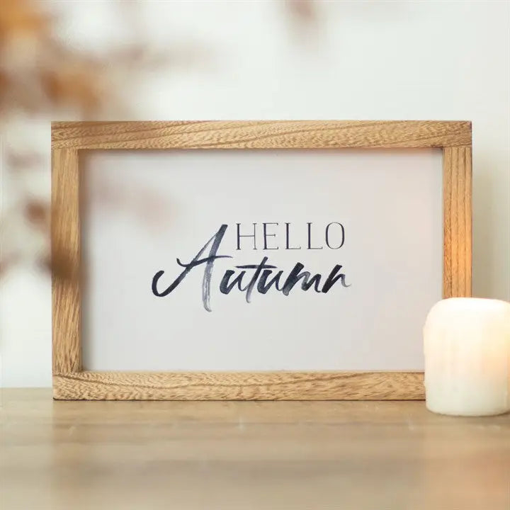 Hello Autumn - Wooden Frame Sign
