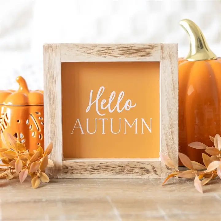 Hello Autumn Wooden Frame Sign