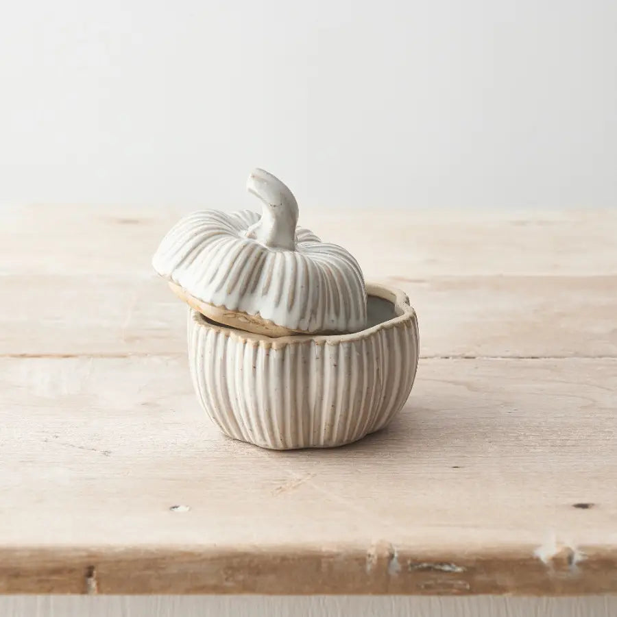 Natural Pumpkin Lidded Container