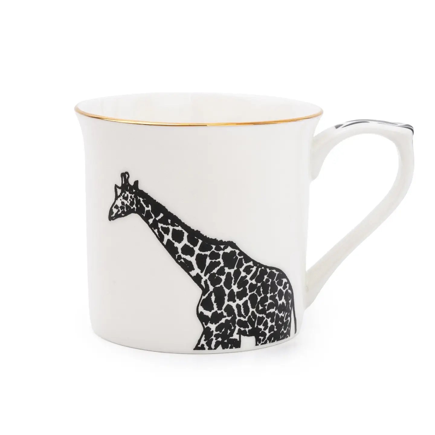 Giraffe Mug with Gold Rim