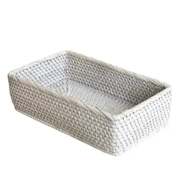 Whitewash Rattan Tray