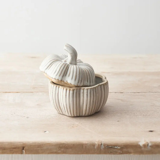 Natural Pumpkin Lidded Container